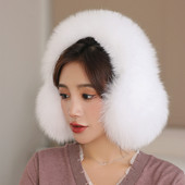狐狸毛耳暖女冬季 耳罩保暖耳套耳包护耳朵耳捂子防冻可爱围脖全毛