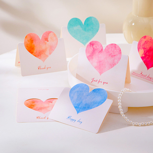 【套装】创意贺卡空白精致小卡片感恩节手写生日祝福爱心贺卡定制