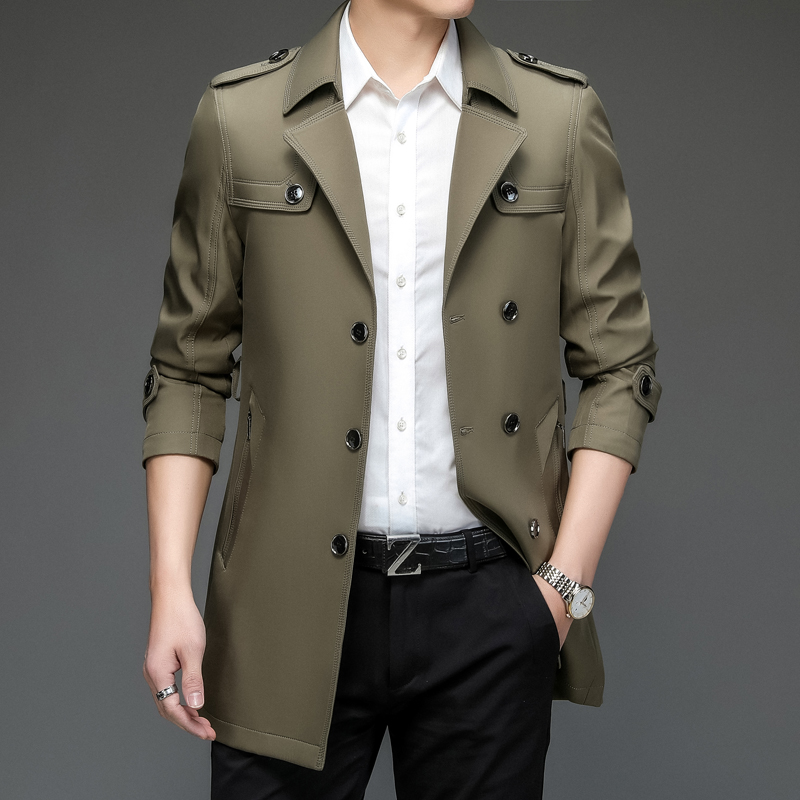 高端风衣薄款中长款春秋休闲外套
