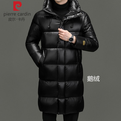 皮尔卡丹黑金鹅绒羽绒服男