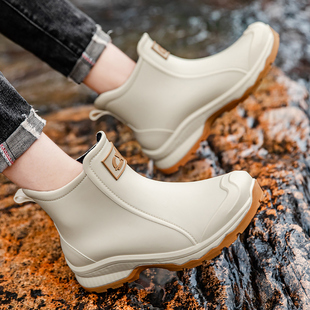 短筒水鞋男款防水防滑外卖骑手专用雨鞋男士雨靴厨房钓鱼防臭胶鞋