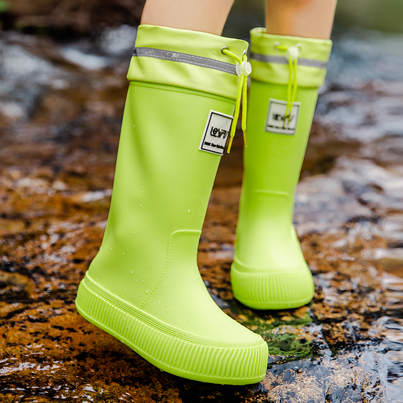 加绒保暖雨靴女高筒雨鞋时尚防滑