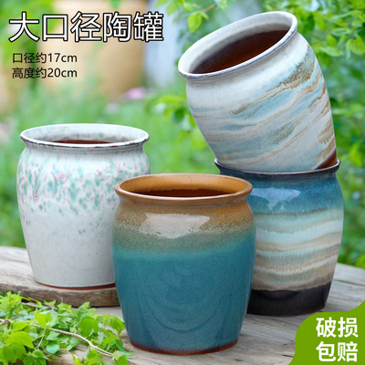 大口径花盆陶瓷轻奢特价大号家用阳台户外兰花三角梅盆景陶土陶罐