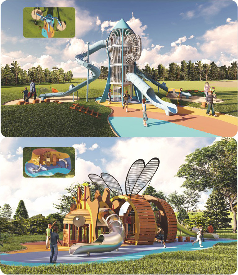 户外大型组合式滑滑梯小博士幼儿园游乐设备小区儿童乐园公园景观