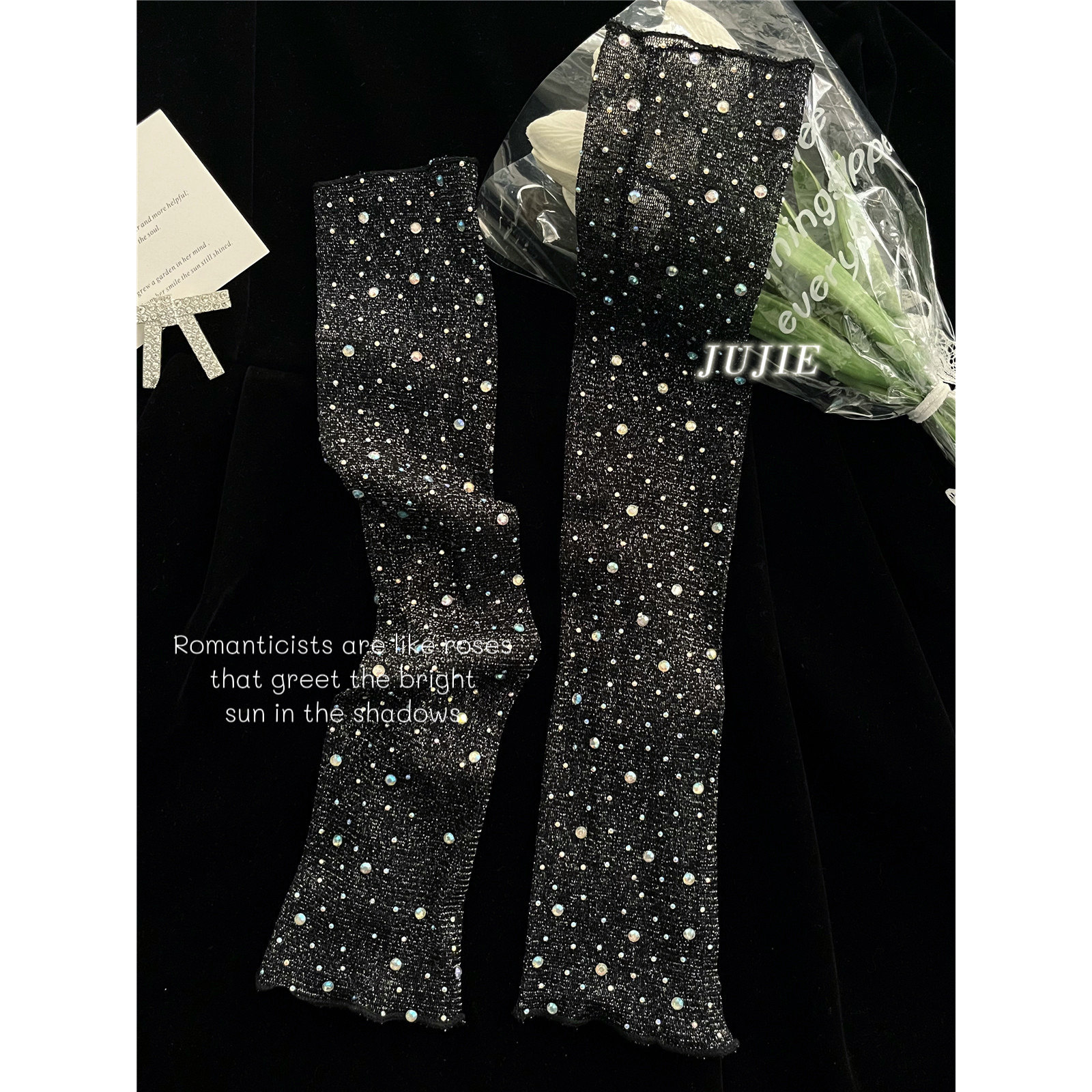 黑色辣妹烫钻防晒袖套高颜值暗黑风街舞甜酷小众袖套欧美复古性感,服饰配件/皮带/帽子/围巾,防晒袖套,淘宝优惠券,粉丝福利购,淘宝优惠卷