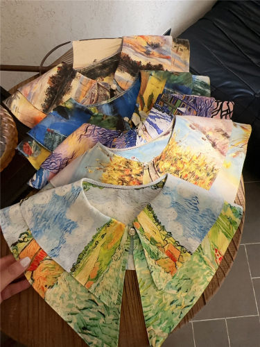 夏季油画风女双层小披肩百搭装饰