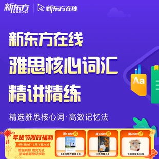 新东方在线雅思中学精讲精练核心词汇基础语法语音网课学习在线