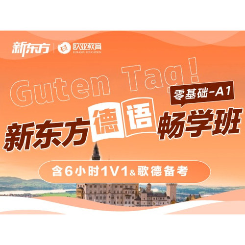 新东方德语网课课程零基础入门教材自学考级教程A1/B2一对一辅导