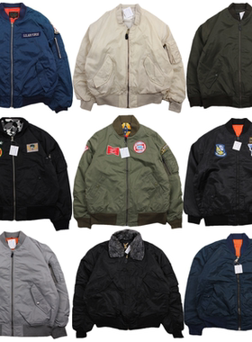 vintage古着美式空军宽松MA1飞行服夹克工装棒球服秋冬外套F19