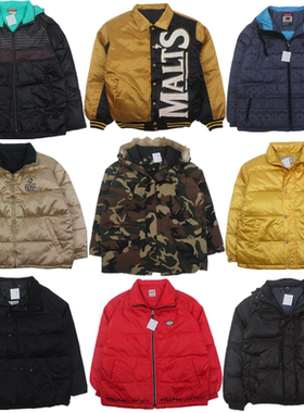 古着vintage日系复古潮流夹克宽松保暖羽绒服外套冬季男女K6