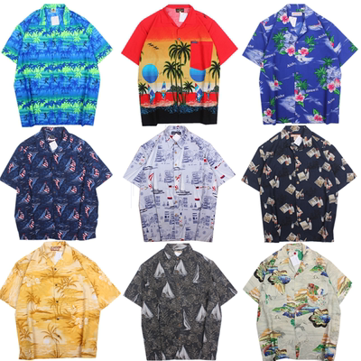 古着美式夏威夷短袖花衬衫