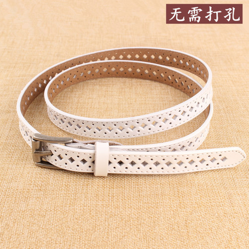 镂空女士牛皮皮带多孔时尚