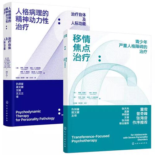 正版全2册 移情焦点治疗 青少年严重人格障碍的治疗 人格病理精神动力性治疗 治疗自体及人际功能 化学工业出版社 心理精神治疗书