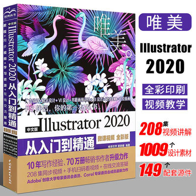 正版ai2020书籍 中文版Illustrator 2020从入门到精通 ai教程书籍 平面设计软件视频教程入门书 ai绘图插画制作自学教程书籍