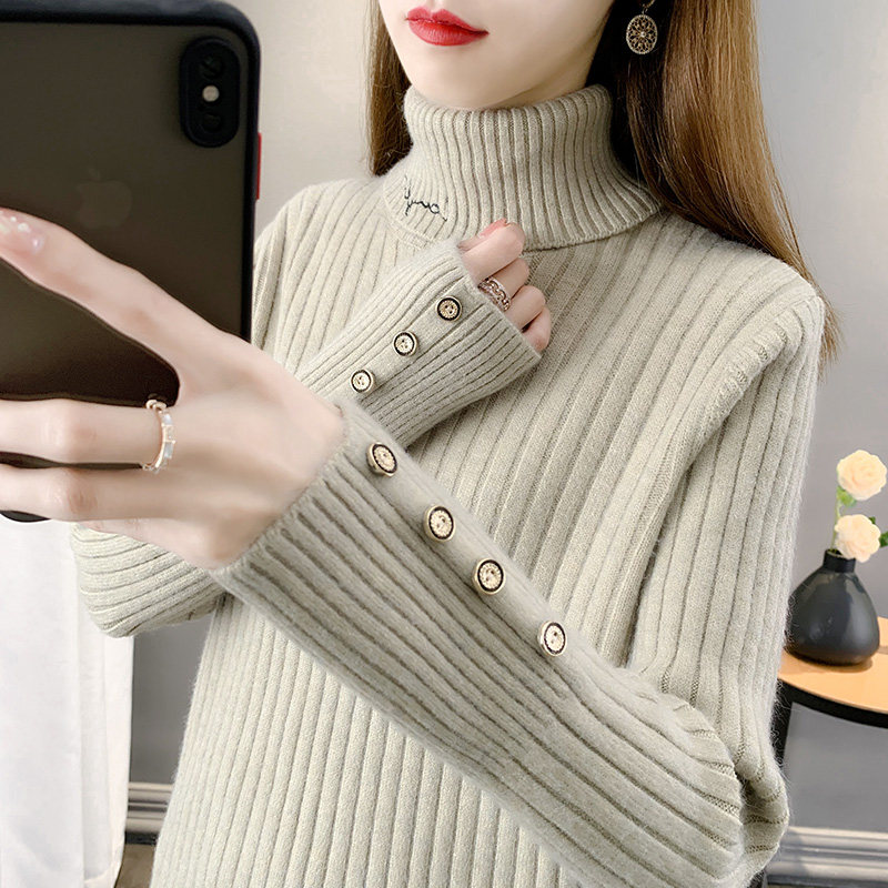 新款外穿加厚内搭高领毛衣