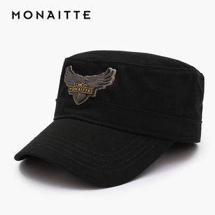 蒙奈特帽子男秋冬新款鸭舌帽休闲中老年爸爸大头围潮牌四季平顶帽