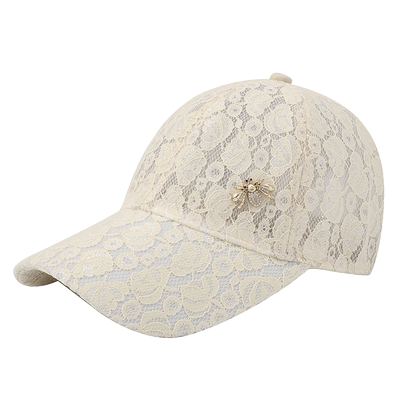 蒙奈特高档蕾丝女士防晒棒球帽潮