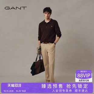 【高智系列】GANT/甘特26秋冬男士直筒微弹美式复古休闲通勤长裤