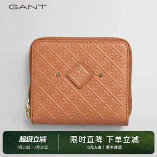 GANT 甘特女士时尚 优雅Logo复古便携美式 钱包卡包轻薄小巧短款