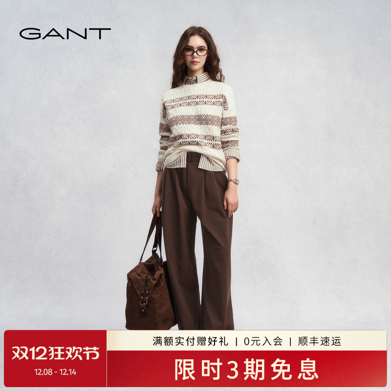 GANT/甘特女士复古老钱风休闲裤