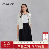 女士连帽拉链卫衣字母印花运动美式 GANT 甘特春季 休闲风宽松外套
