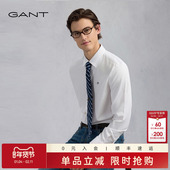 衬衫 GANT 经典 百搭白衬衣棉质亲肤通勤休闲长袖 甘特2025新款 男士