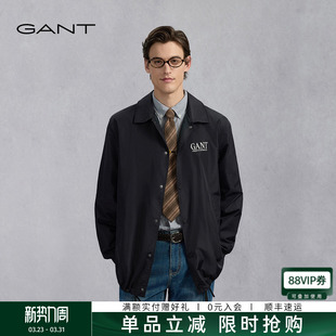 GANT/甘特春季男士户外运动外套休闲百搭轻薄舒适翻领阻风夹克衫