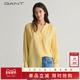 GANT 衬衫 甘特春季 女士气质衬衣宽松棉桑蚕丝混纺上衣V领纯色长袖