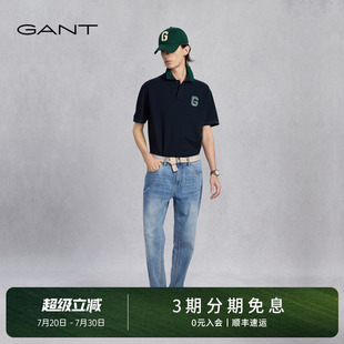 男士 子 甘特25新款 牛仔裤 GANT 通勤百搭简约时尚 修身 夏季 五袋裤