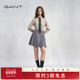 新款 GANT 甘特25秋季 女生学院风jk百褶短裙灰色减龄显瘦a字半身裙
