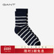 GANT 甘特2025年秋冬袜子女款 学院风休闲百搭几何图案条纹中筒袜