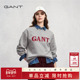 GANT 甘特25年秋冬女士加绒外套上衣学院风刺绣休闲运动套头卫衣