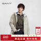 男士 GANT 甘特秋季 外套户外拉链单排扣简约连帽休闲运动风衣