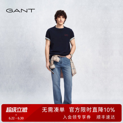 GANT/甘特男士棉麻混纺牛仔裤