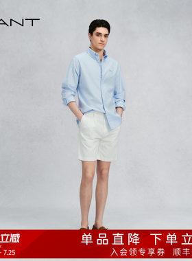 GANT/甘特男士美式休闲白色短裤