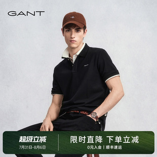 甘特25夏季 男士 GANT 新款 抑菌纯棉短袖 T恤商务翻领POLO衫