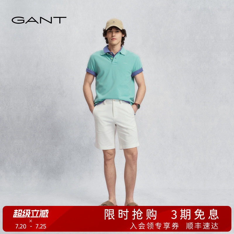 GANT/甘特2026春夏男短裤棉感休闲裤弹力腰头百搭微弹时尚休闲裤