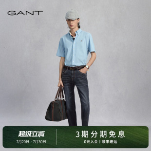 通勤百搭简约时尚 修身 五袋牛仔裤 子 牛仔裤 甘特25新款 GANT 夏男士