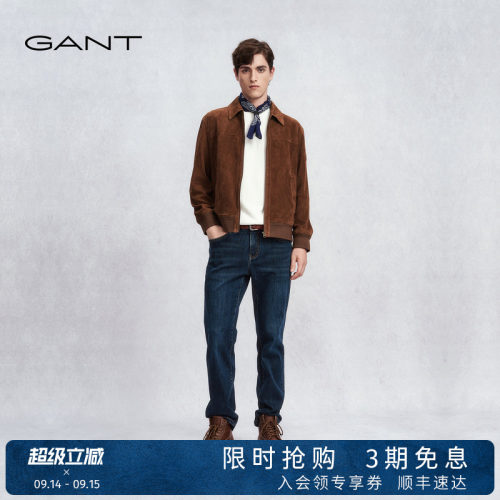 GANT/甘特男士复古水洗牛仔裤