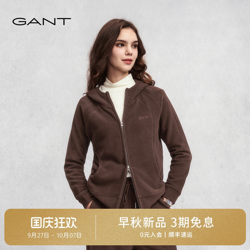 GANT/甘特女装绒感厚款连帽卫衣