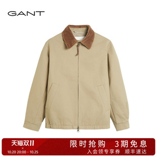 GANT/甘特26秋冬新款男装美式纯棉复古棉服巴恩风工装夹克外套
