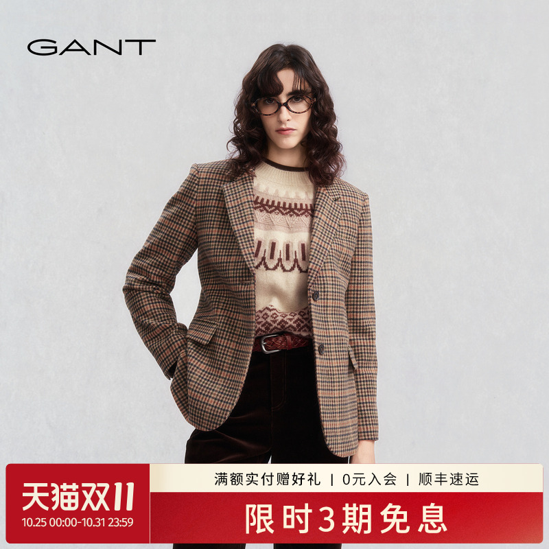 GANT/甘特女士纯绵羊毛单西服