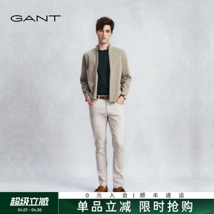 挺括耐磨直筒休闲牛仔裤 GANT 长裤 高级感灰色修身 甘特秋冬款 男士