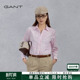 女士衬衣细条纹花卉印花通勤长袖 甘特春新款 GANT 衬衫 100%棉