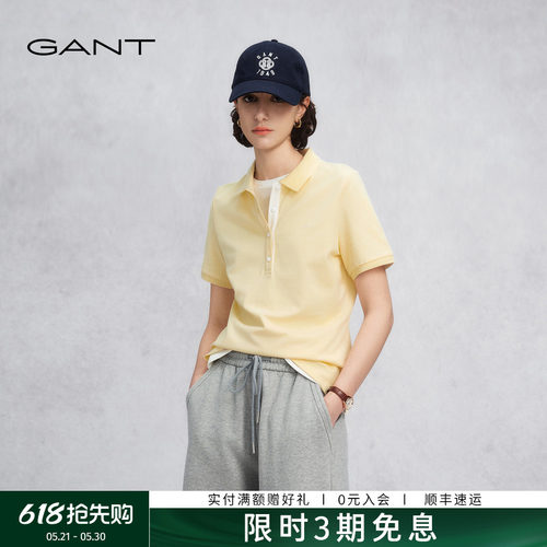 GANT/甘特女士正肩翻领短袖T恤