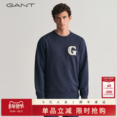 GANT甘特春季 卫衣 套头上衣百搭纯色logo设计宽松圆领长袖 新品 男士