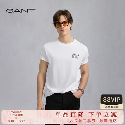 GANT/甘特夏季男士圆领短袖T恤