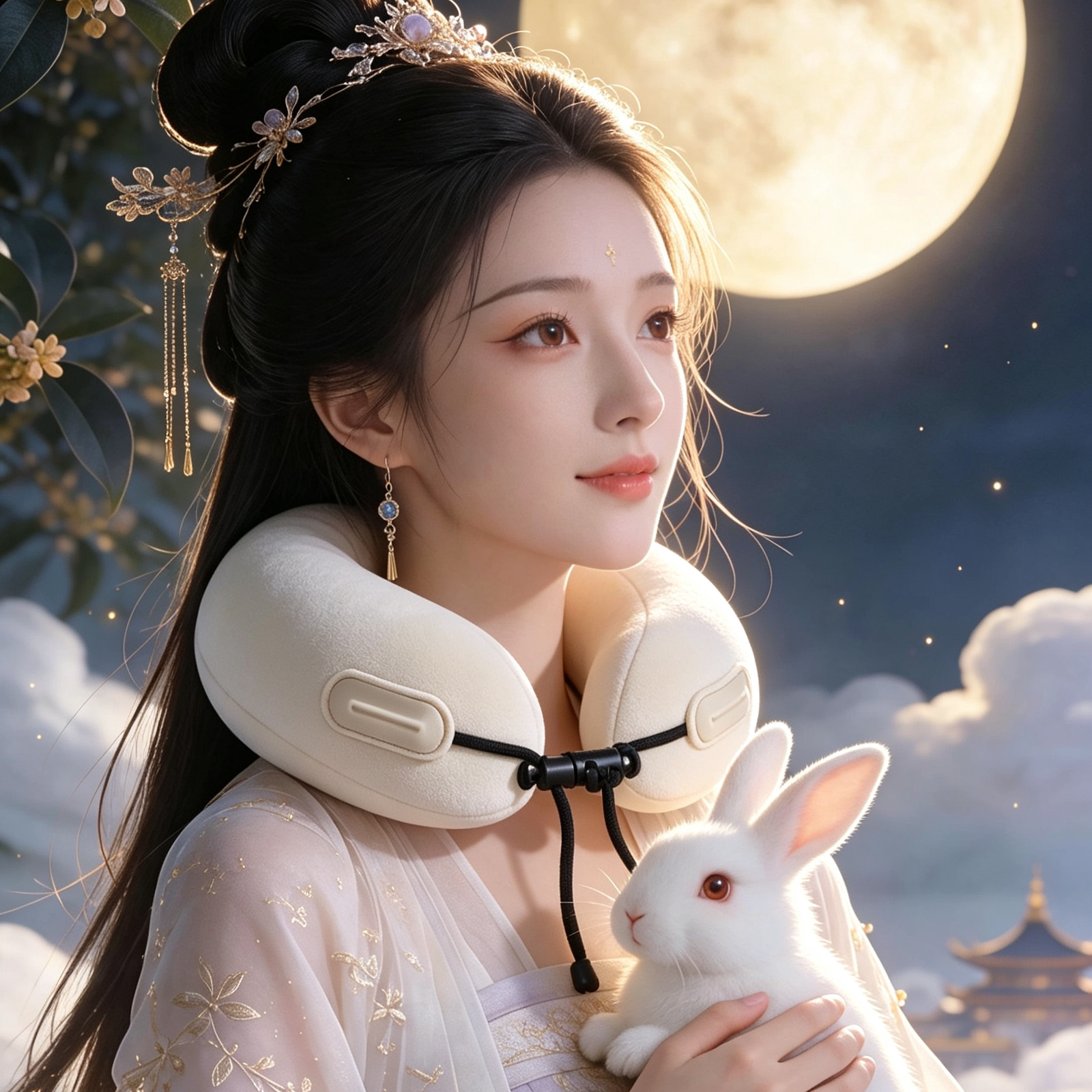 妙西熊记忆棉U型护颈枕出行