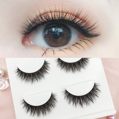 手工素颜裸妆3D立体凌乱假睫毛