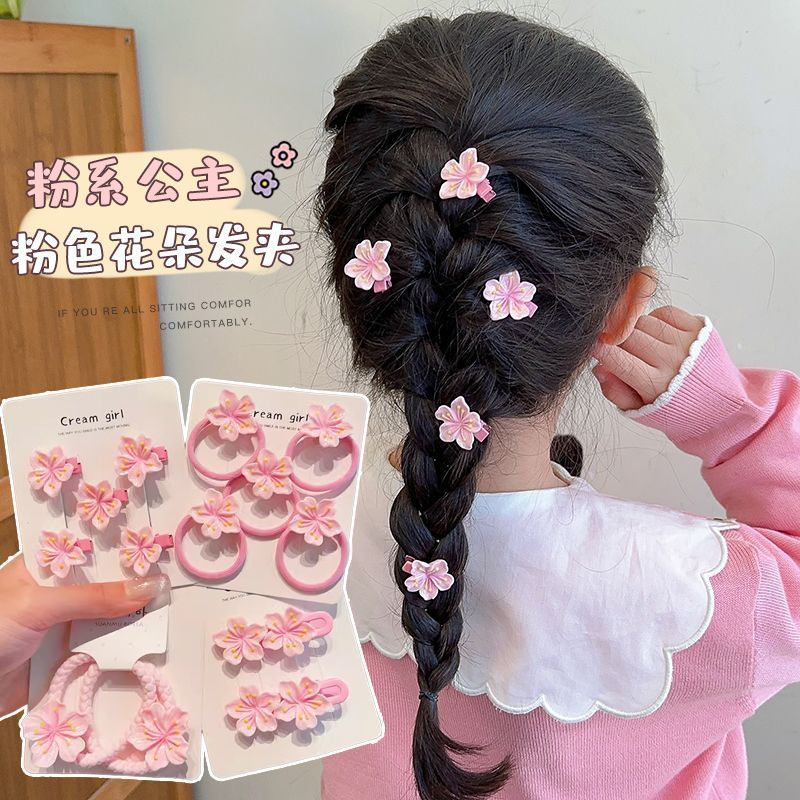 儿童发绳可爱花朵甜美发圈小女孩不伤发头绳高弹力扎头发皮筋发夹